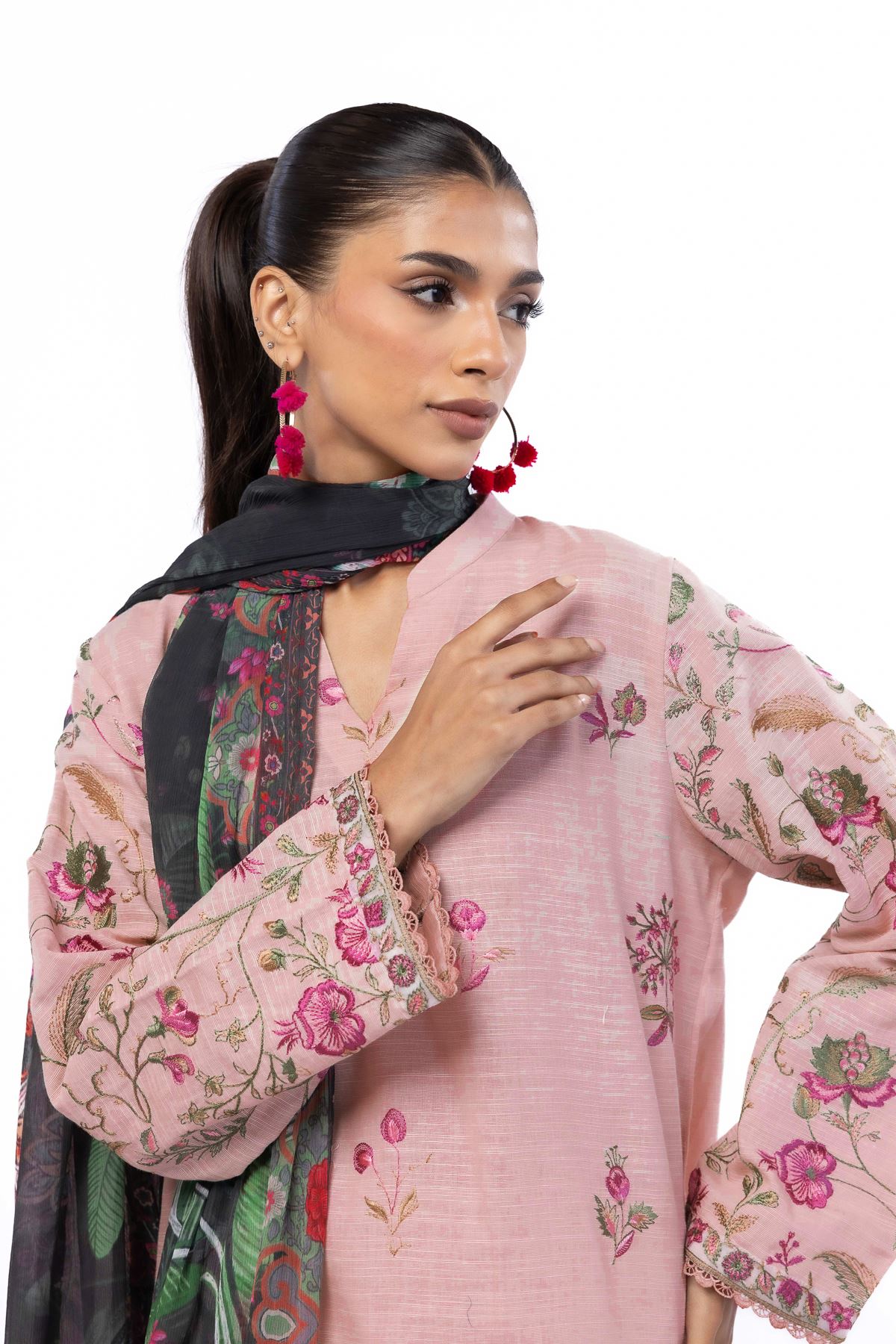 Embroidered Cambric Tailored 3 Piece - T-A33-26-104FI1-VG