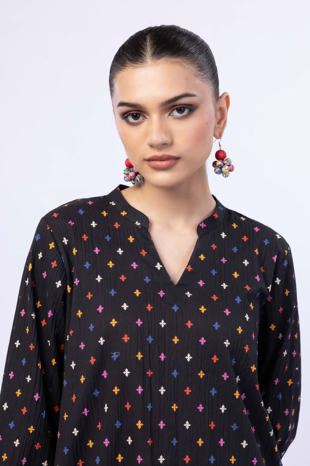 Printed Ripple Crinkle Kurta - 25-10-12E1-01TA-VG