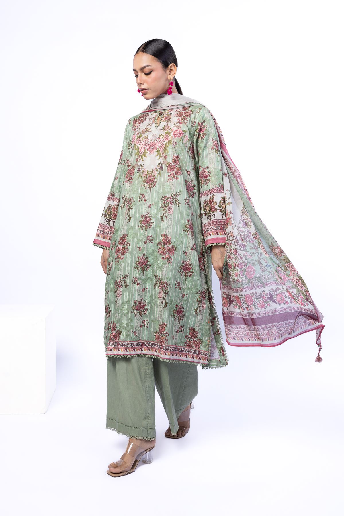 Printed Broshia Tailored 3 Piece - T-A33-26-108FD-VG
