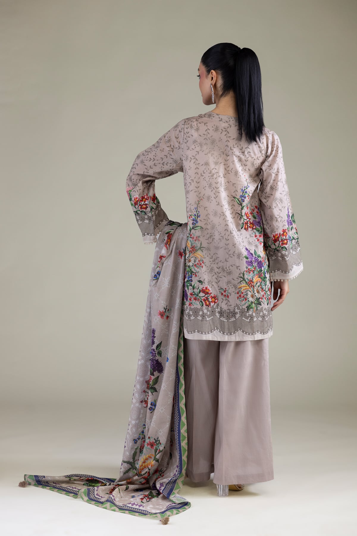 Embroidered Lawn Fabrics 3 Piece - 1-26-102-A-F-VG