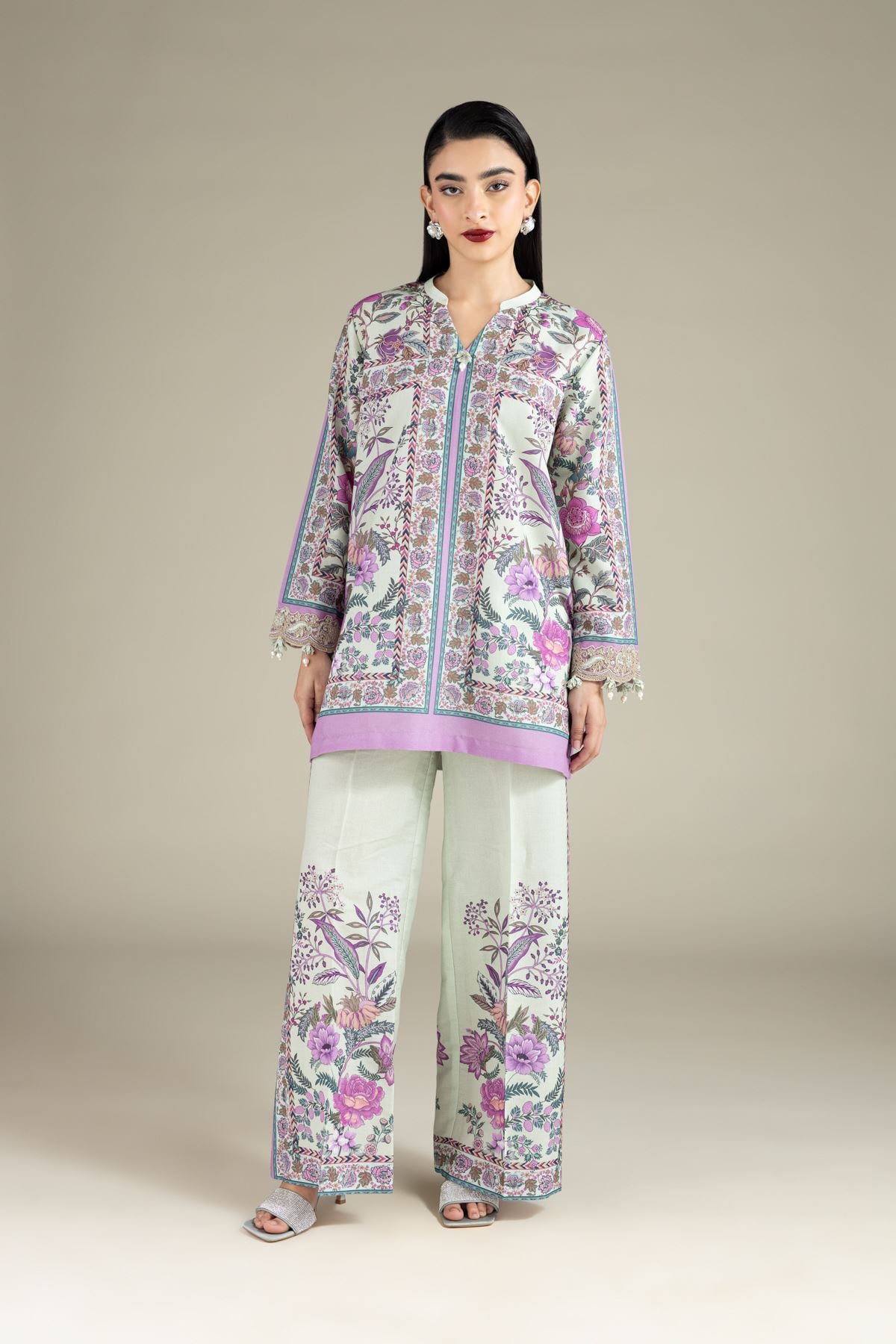 Embroidered Mesuri Kurta - 25-10-12E11-07TA-VG