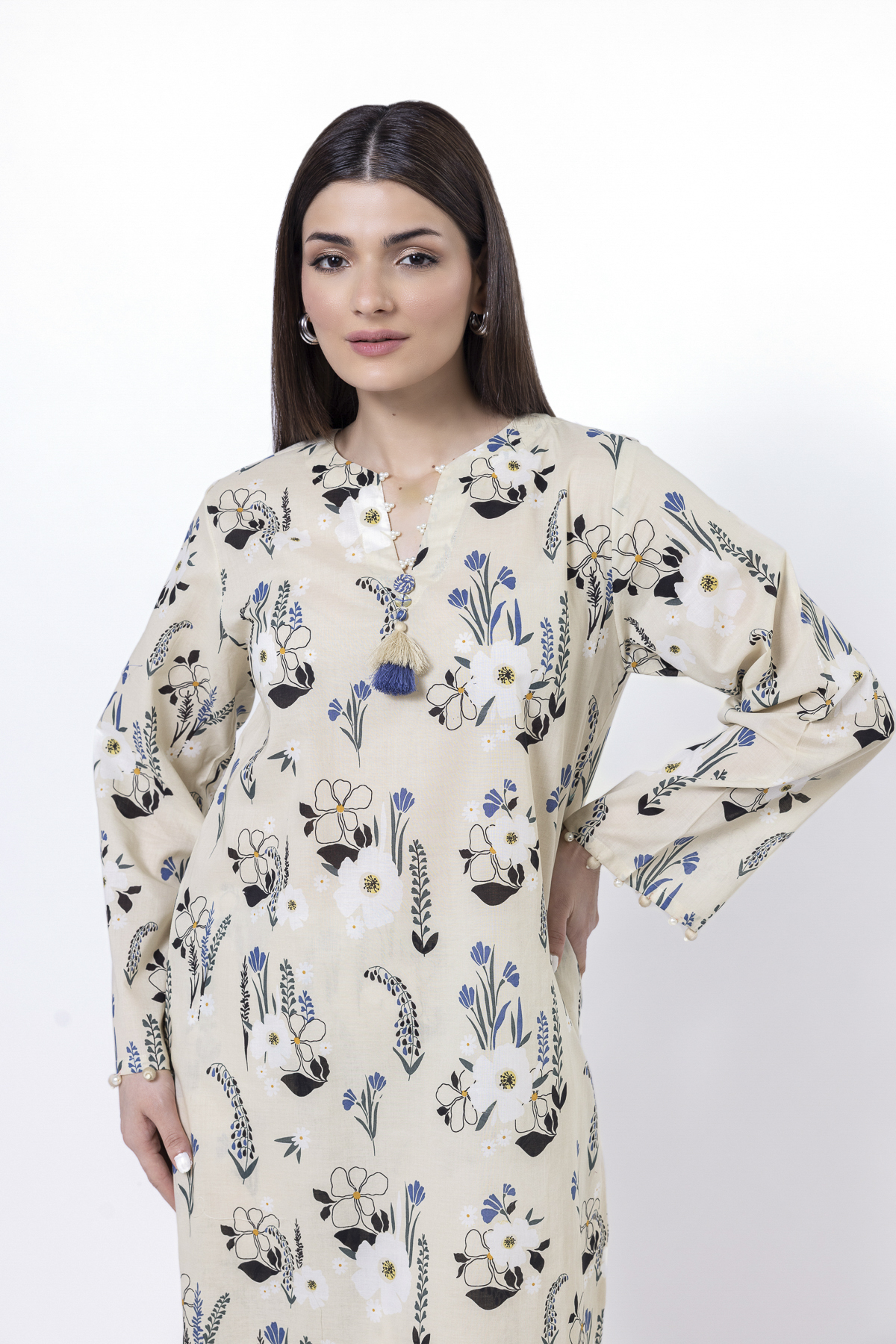 Printed Lawn Fabrics 2 Piece | Top and Bottom - A33-26-107FA-VG
