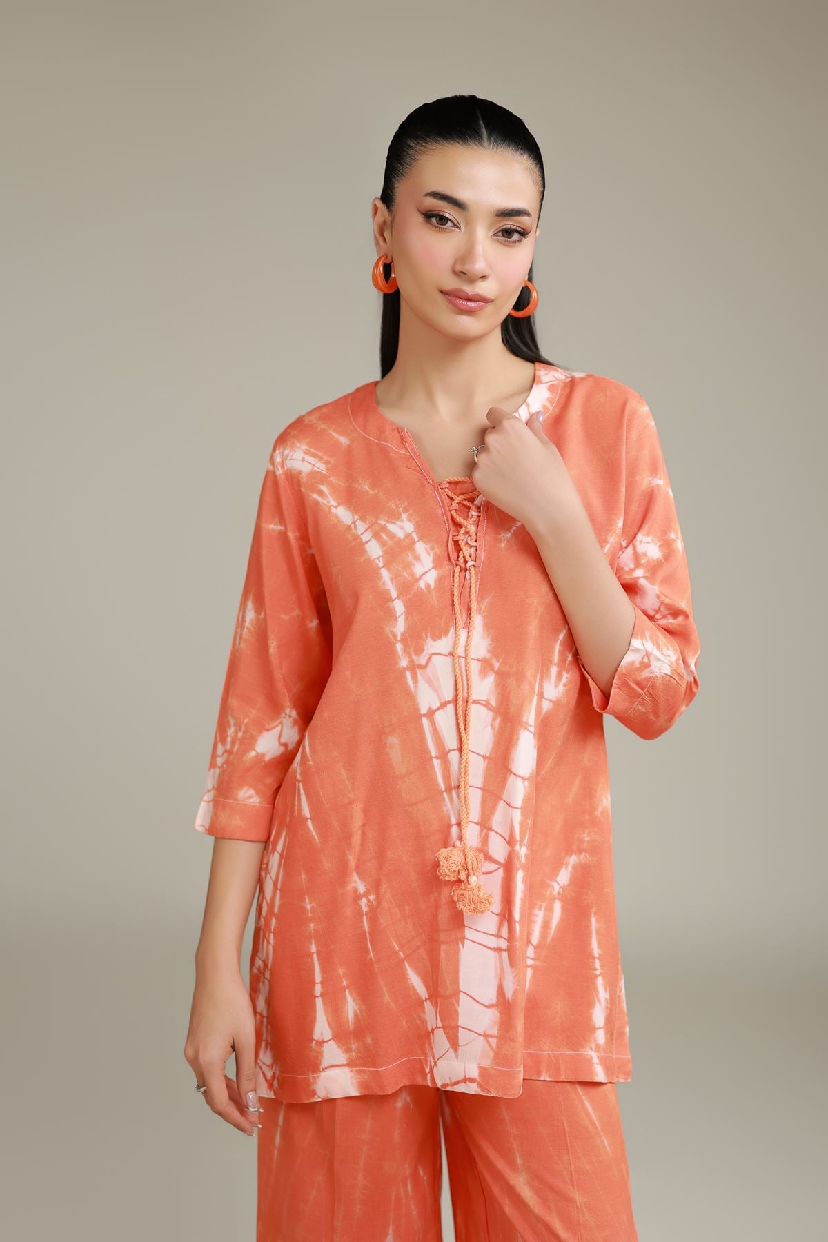 Printed Raw Silk Printed Co-ord Set - T-A112-26-103EF2-VG