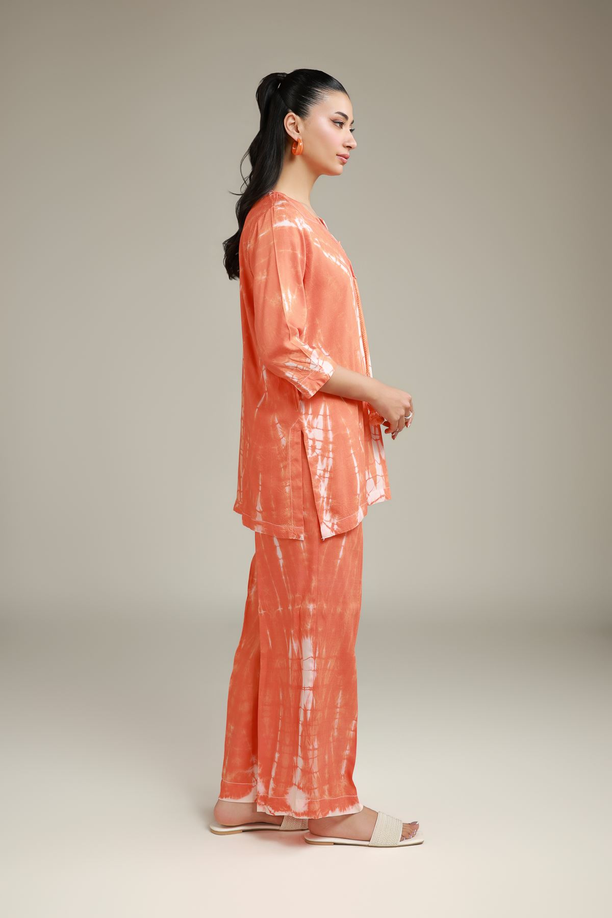 Printed Raw Silk Printed Co-ord Set - T-A112-26-103EF2-VG