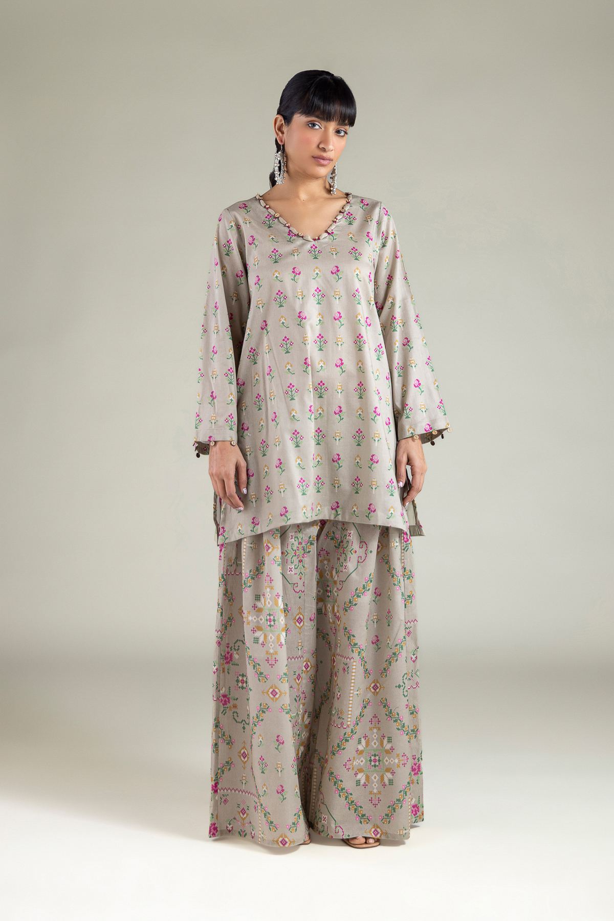 Printed Cambric Fabrics 2 Piece | Top and Bottom - A11-26-117FF1-VG