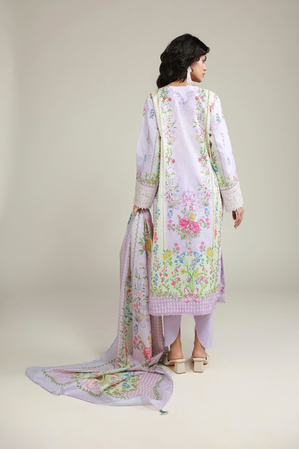Embroidered Jacquard 3-Piece Floral Suit - T-A33-26-107FH-VG