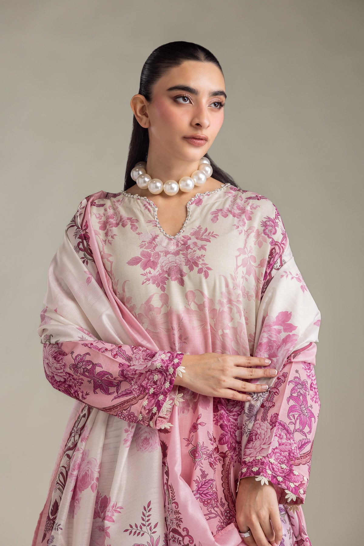Printed Mesuri Floral Mesuri Dupatta - 2-26-202-A-D-VG