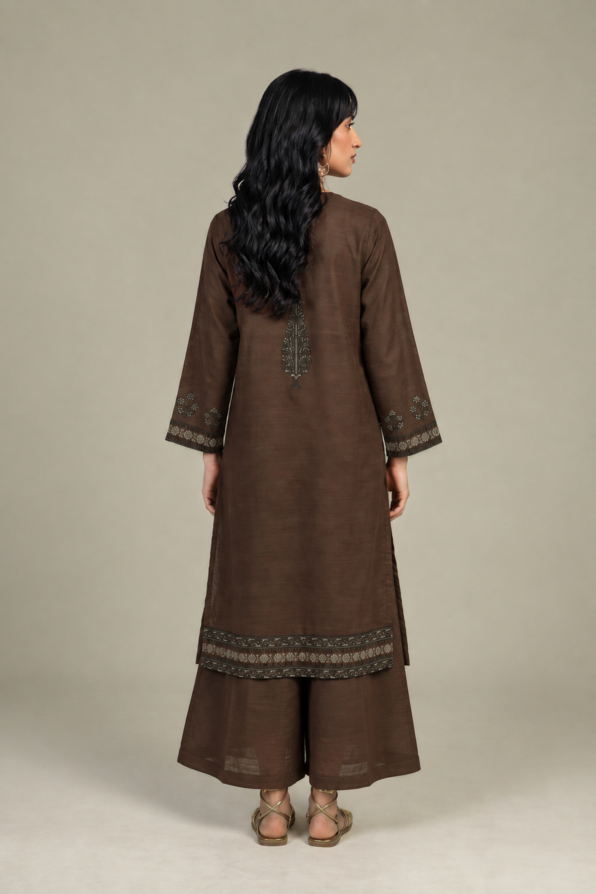 Printed Light Khaddar Kurta - 2-26-308-A-G1-VG