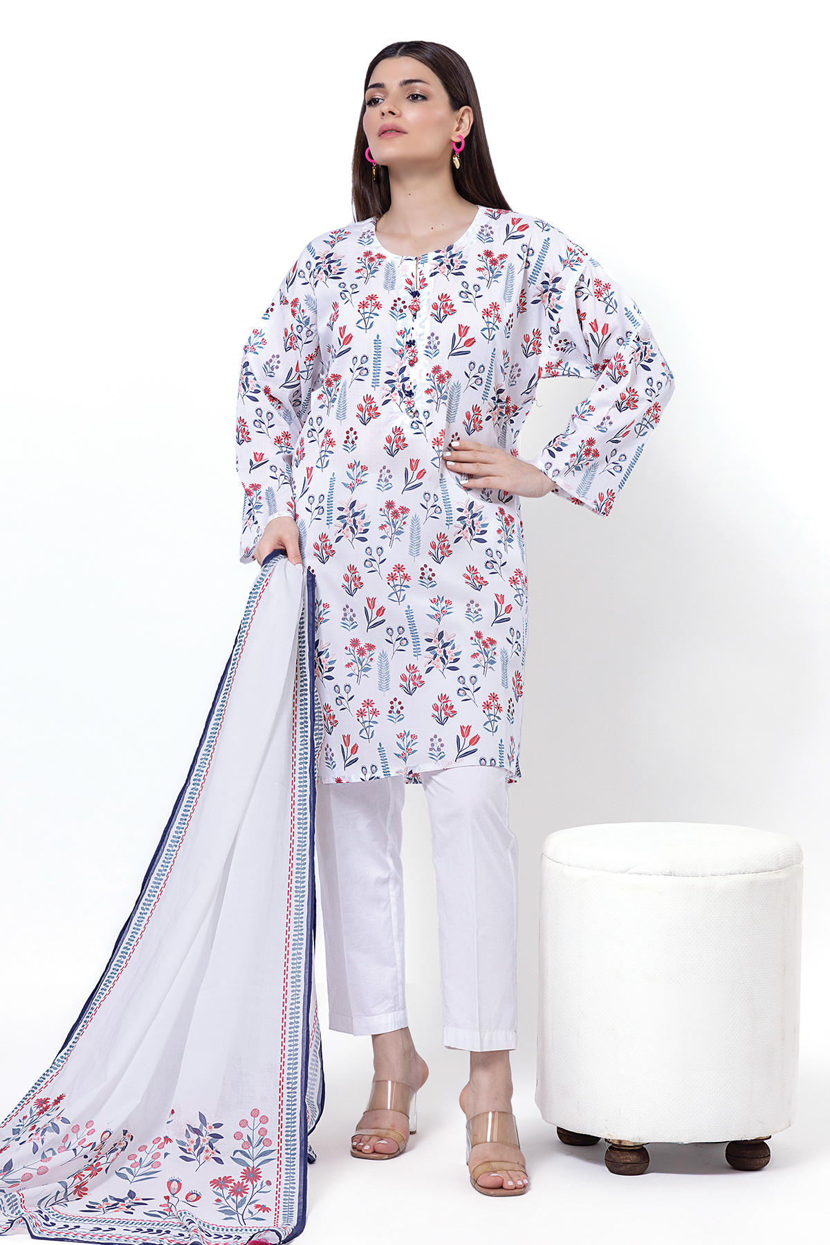 Buy Fabrics 2 Piece | Top and Dupatta | 0.0 N/A | SSZ186B-VG_MULTI