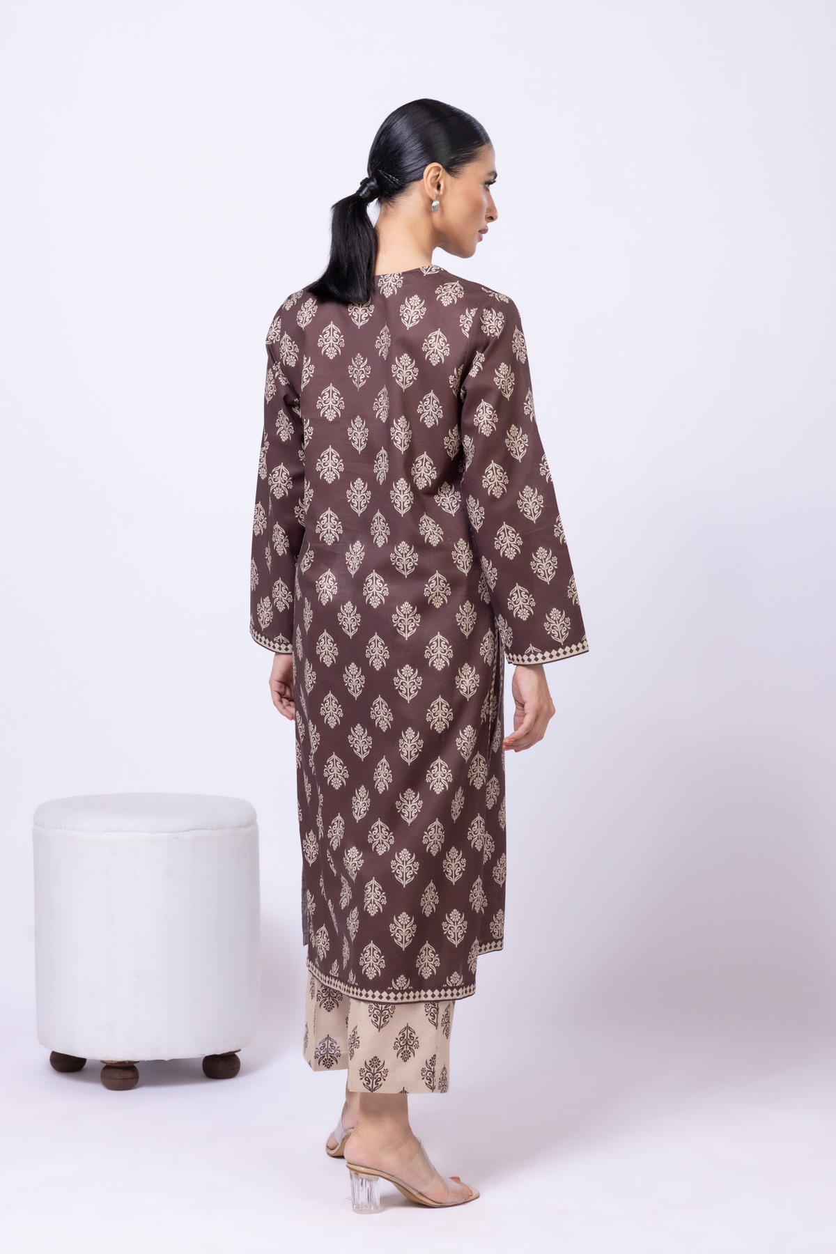 Printed Cambric Kurta - OTD4-EX23-01TA-VG