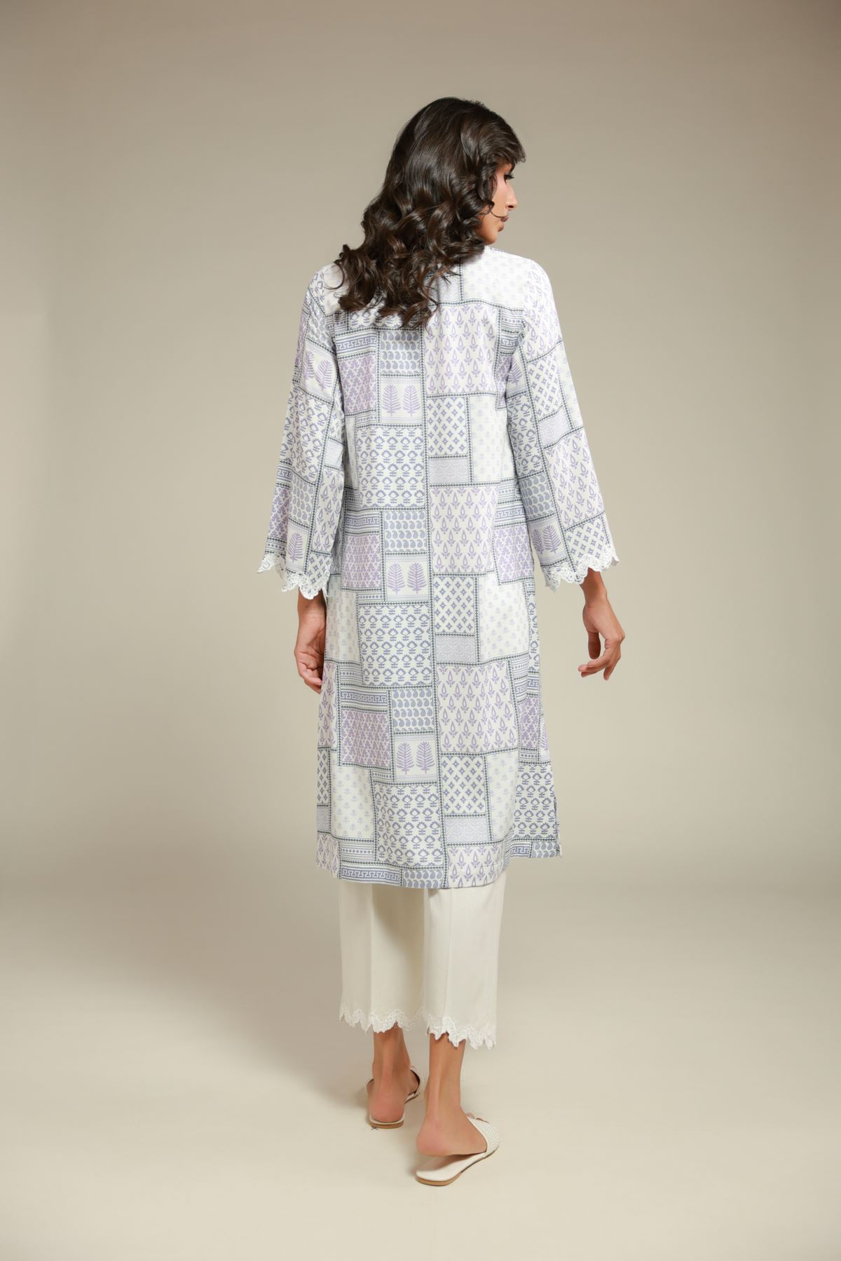 Embroidered Viscose Kurta - 1-26-102-A-E-VG