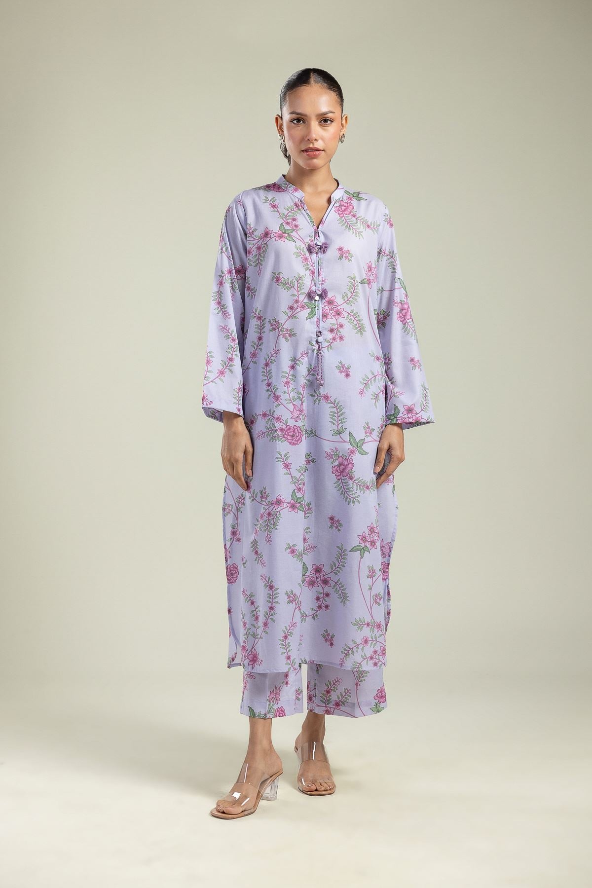 Printed Cambric Floral Cambric Pants - 26-01-1E5-04TB-VG