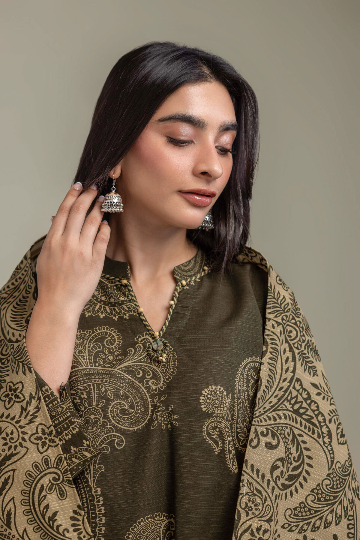 Printed Light Khaddar Khaddar 3-Piece Tailored - 2-26-308-A-G1-VG