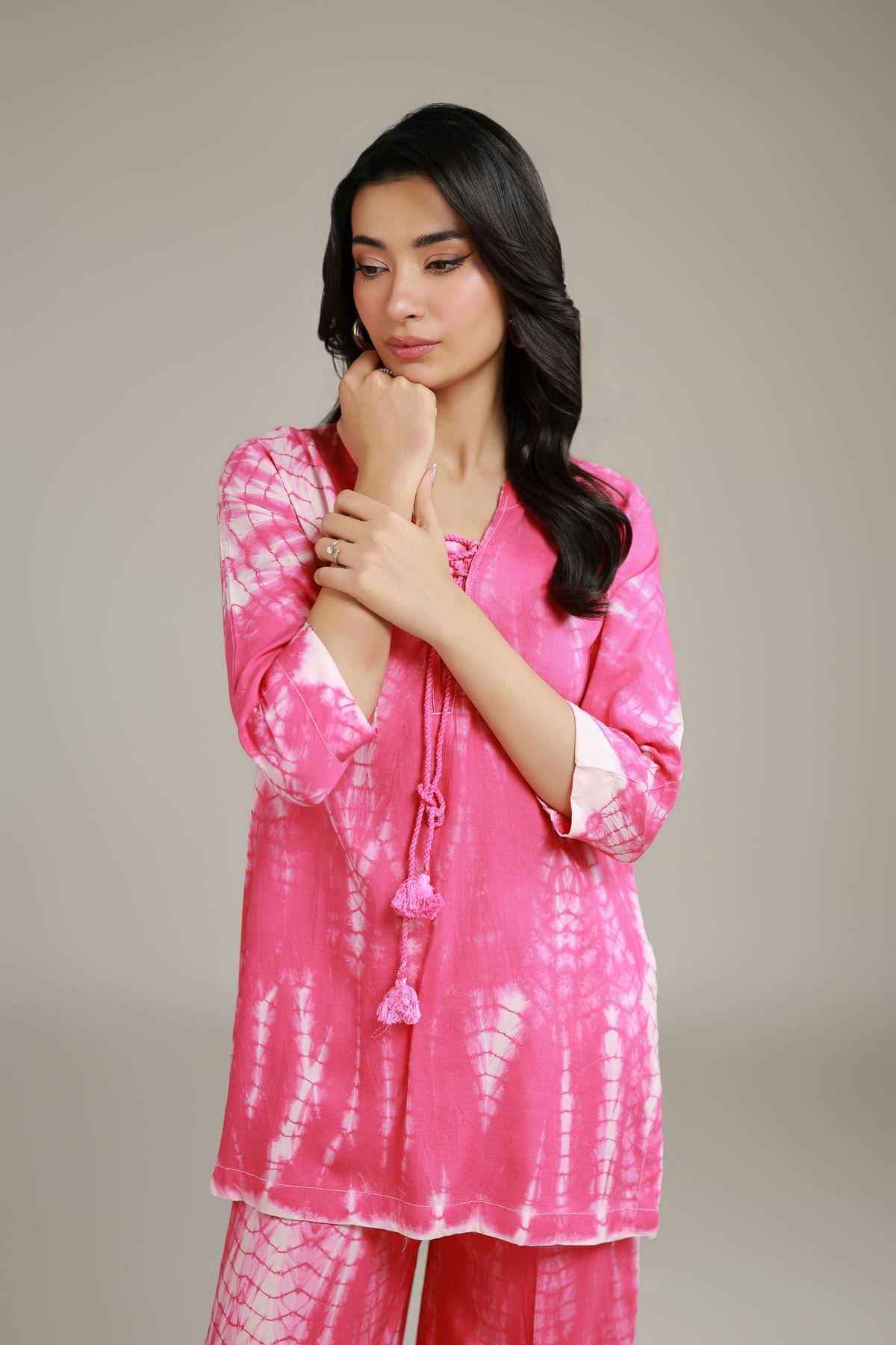 Printed Raw Silk Printed Co-ord Set - 26-02-1E13-02TA-VG