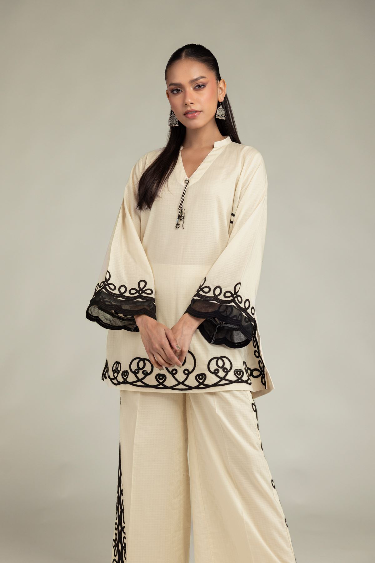 Embroidered Cotton Dobby Cotton Dobby Kurta - 5-26-105-F-C-VG