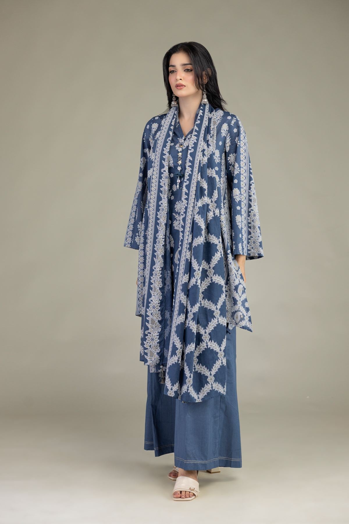 Printed Lawn Tailored 3-Piece Lawn - 1-26-102-A-F-VG
