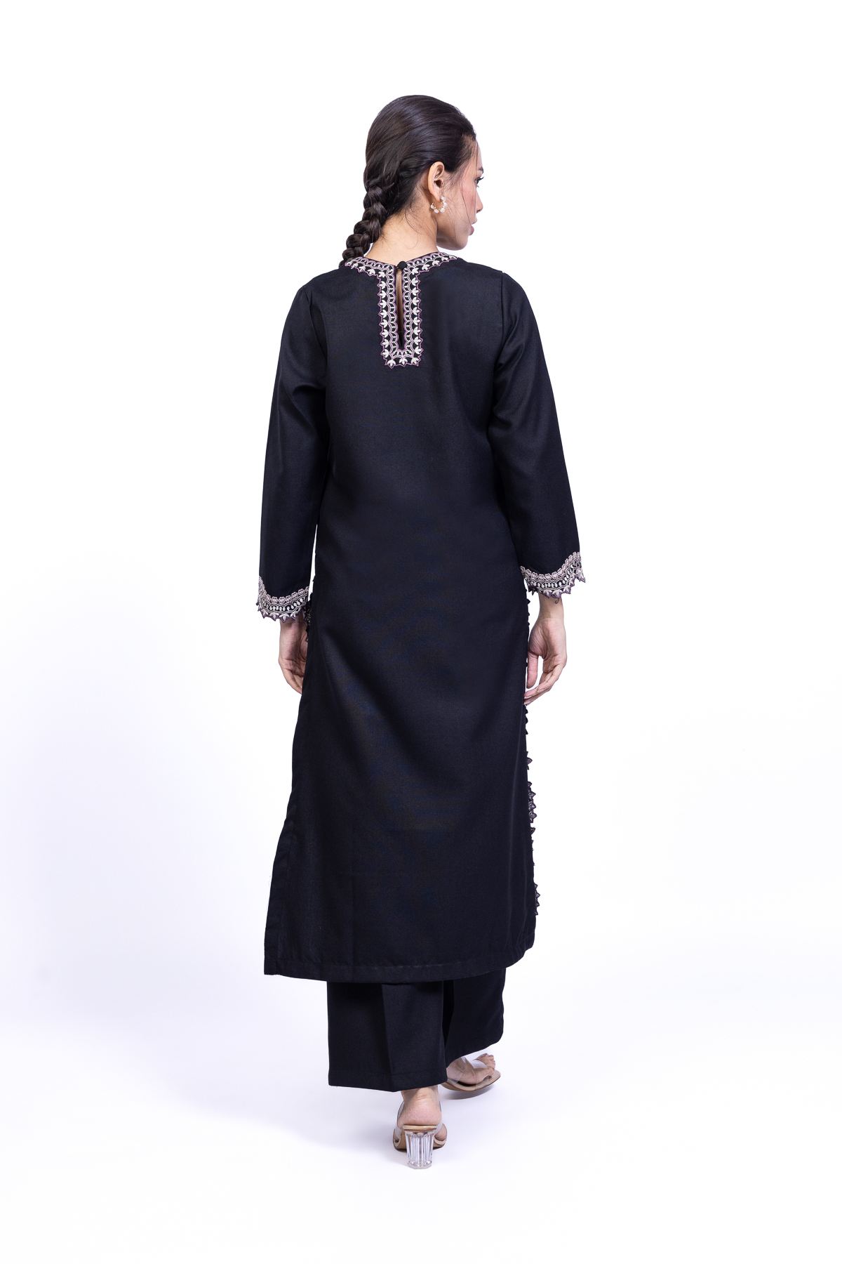 Embroidered Heavy Blended Viscose Kurta - 25-09-10E3-08TB-VG