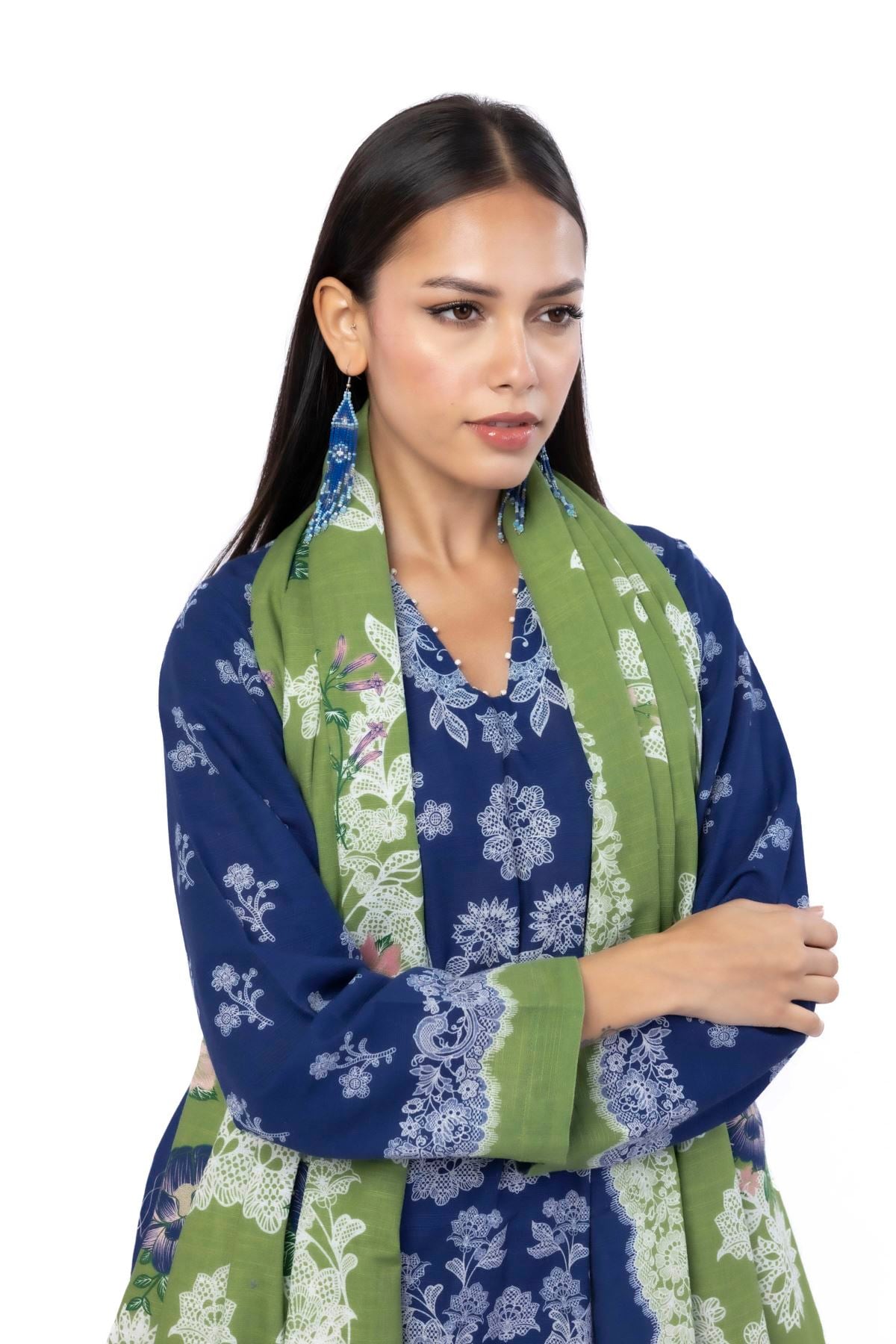 Printed Khaddar Fabrics 3 Piece - KRN13A-VG