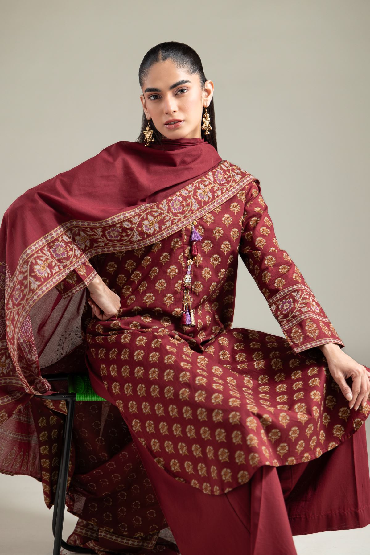 Lawn Dupatta - 1-26-125-A-B-VG