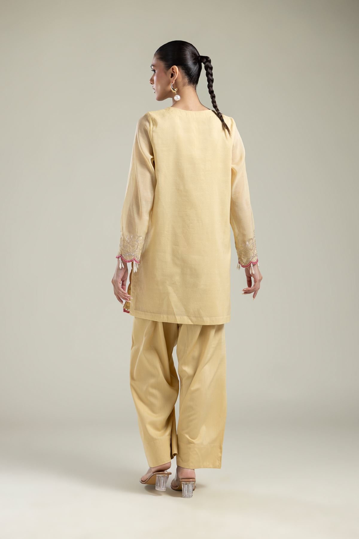 Paper Silk Short Silk Kurta - 25-09-10E4-10BA-VG