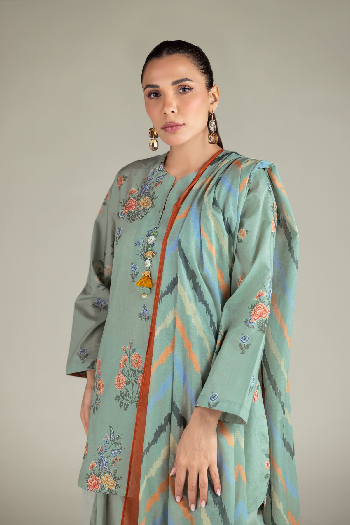 Printed Lawn Lawn 3-Piece Tailored - 2-26-207-A-C1-VG