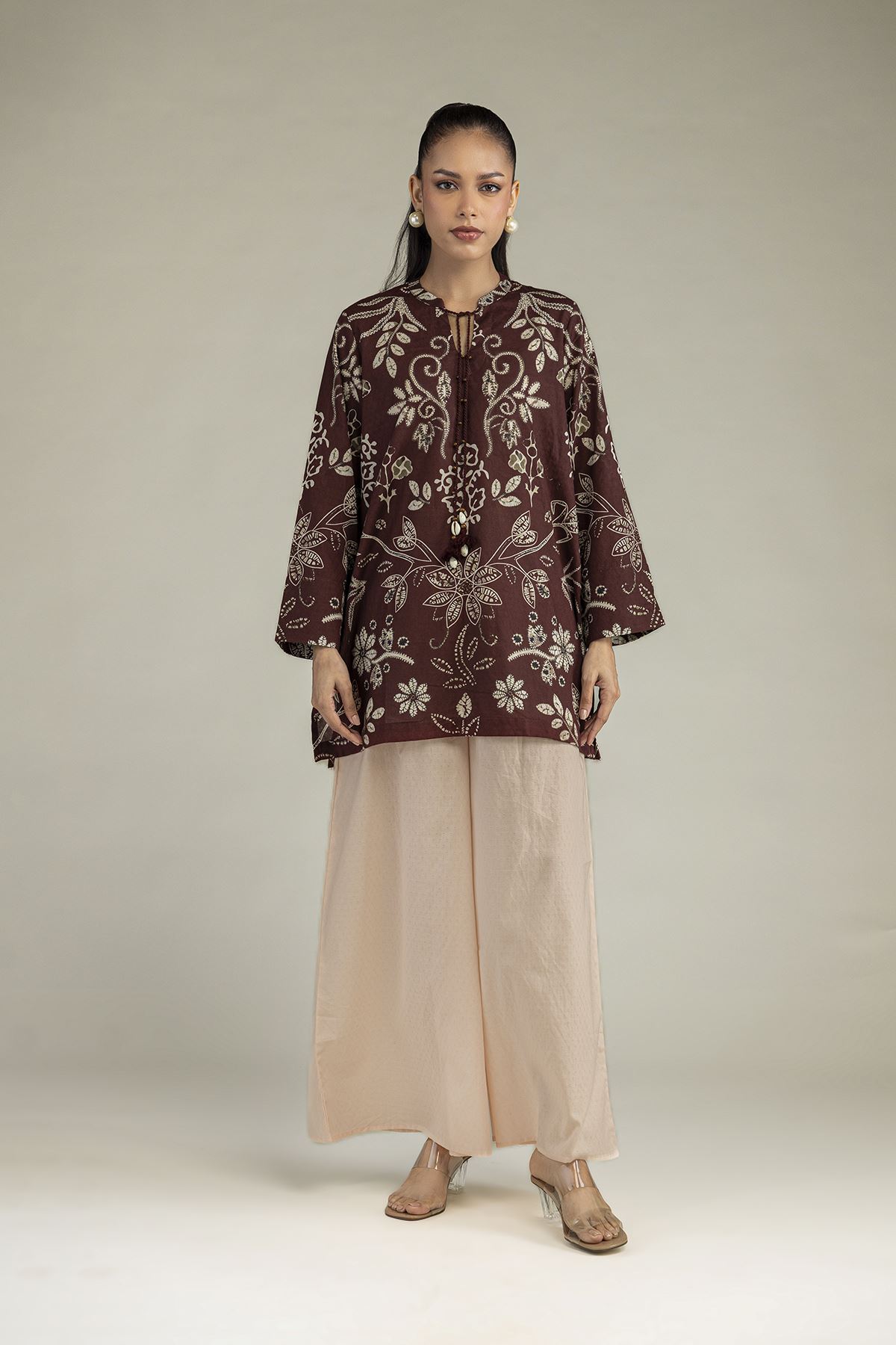 Printed Cotton Dobby Floral Cotton Kurta - 1-26-250-B-H1-VG