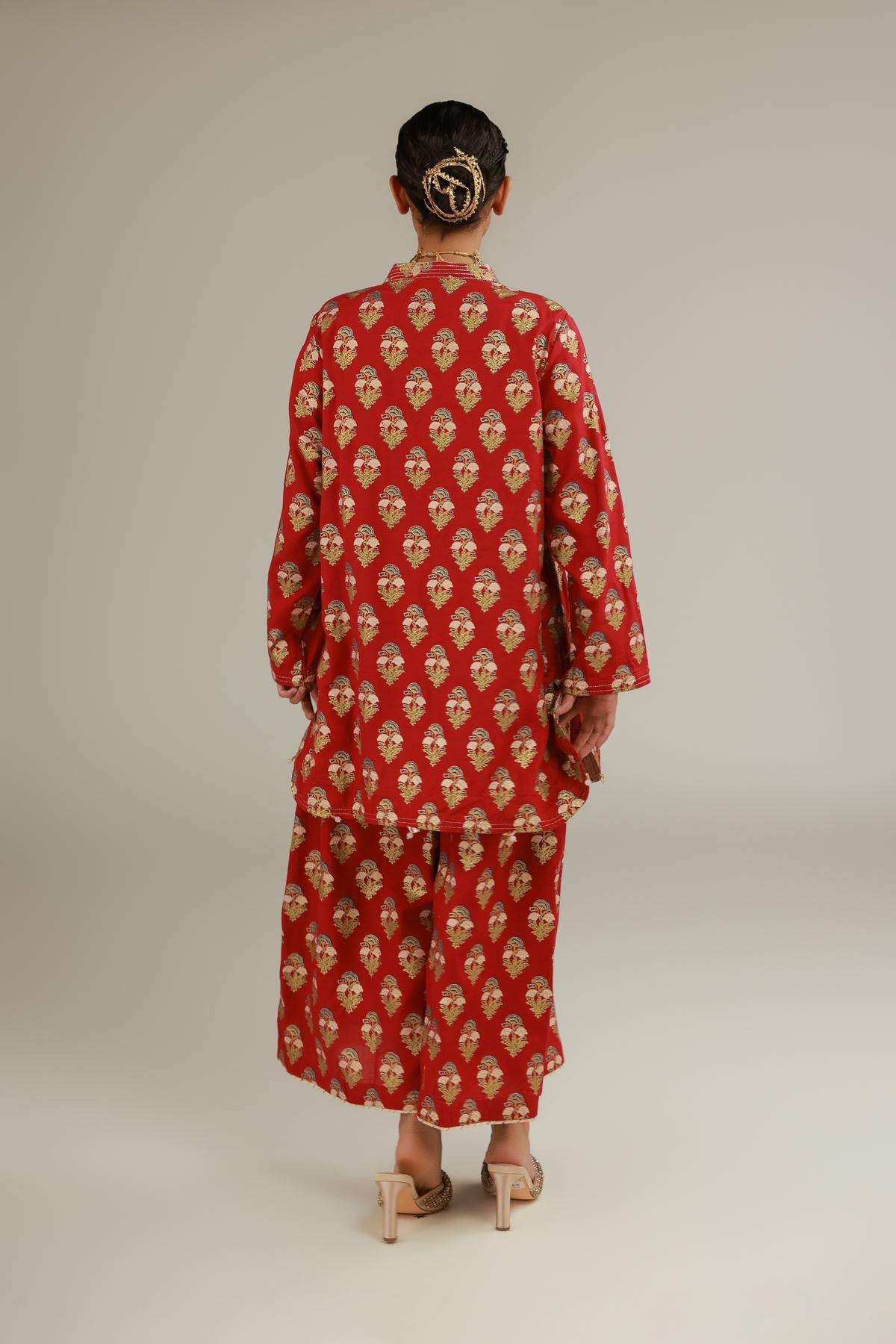 Raw Silk 2-Piece Co-ord Set - 25-12-12S4-09TA-VG