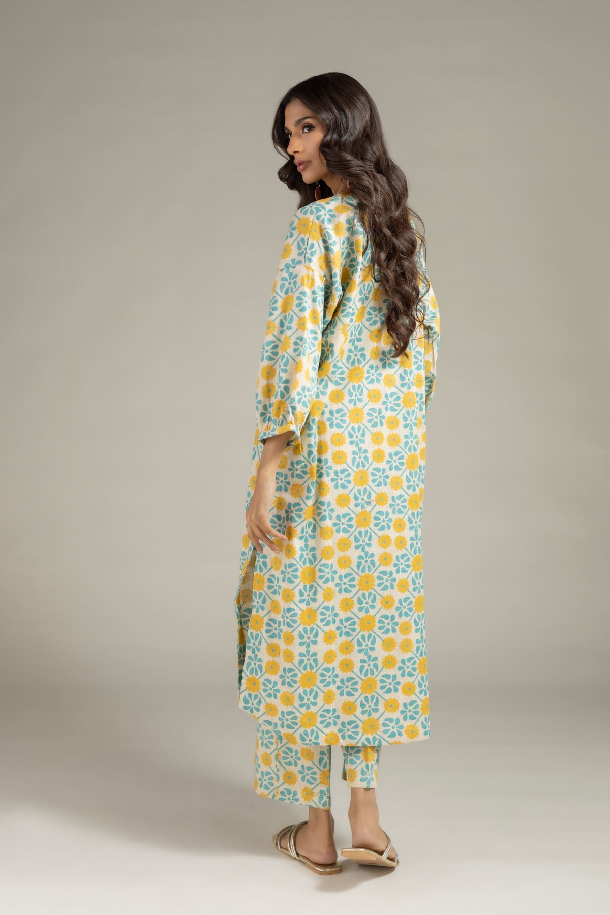 Printed Heavy Textured Cotton Kurta - 25-10-12E9-02TA-VG