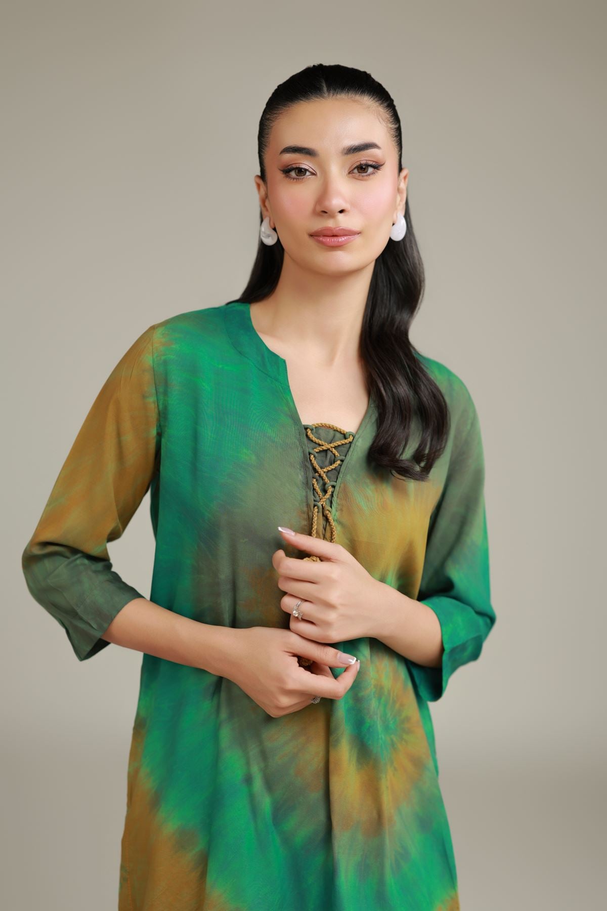 Printed Cotton Viscose Printed Co-ord Set - 26-02-1E13-02TA-VG