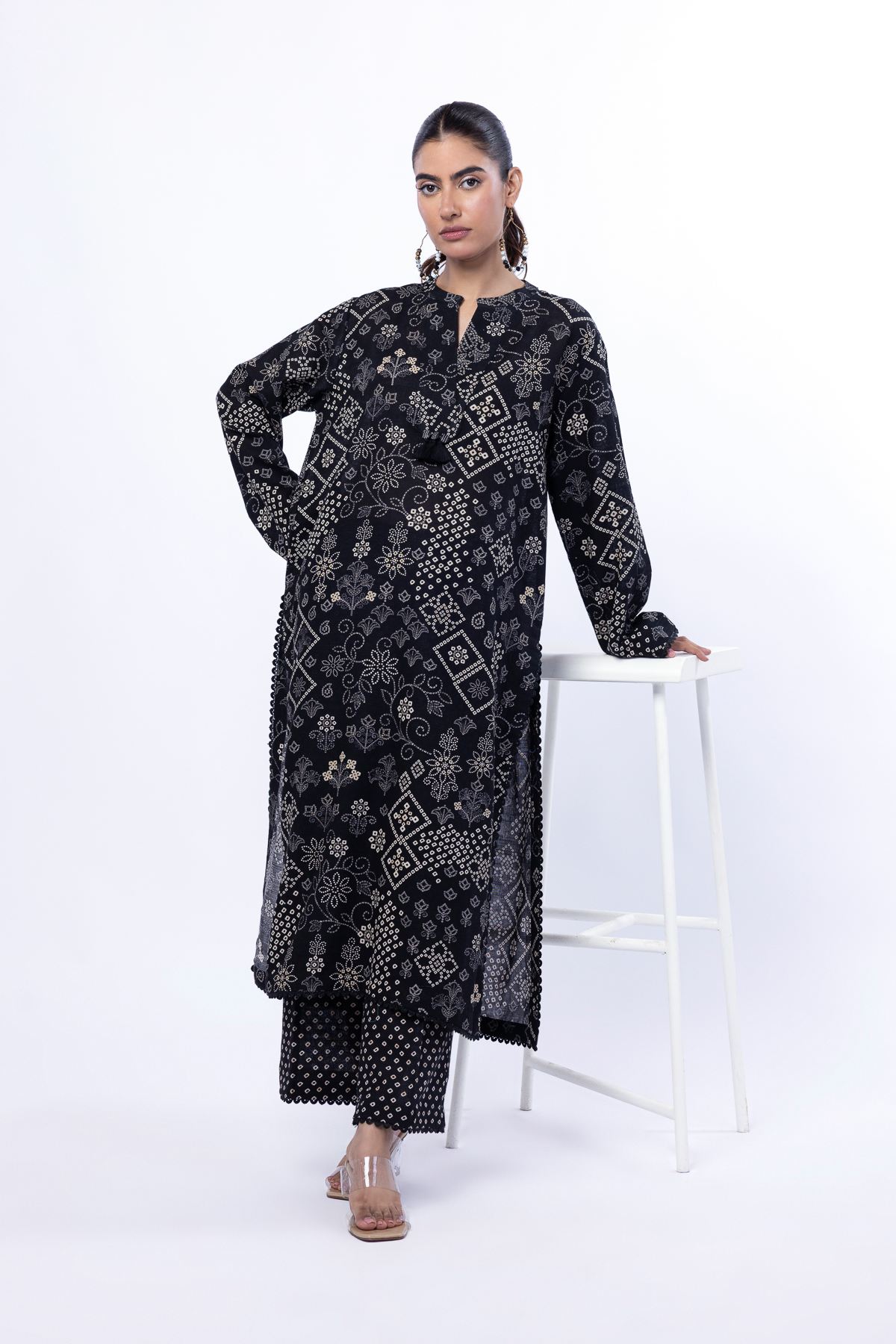 Printed Khaddar Fabrics 2 Piece | Top and Bottom - MT23A-VG