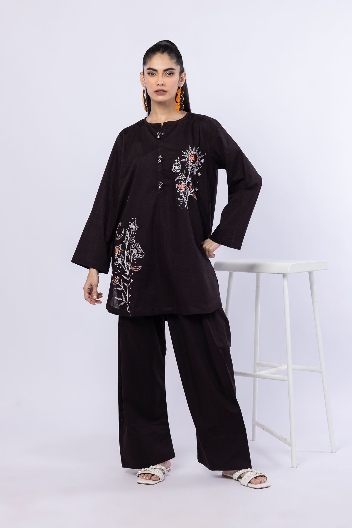 Dyed Crosshatch Poplin Pants - 25-10-10S6-04TA-VG