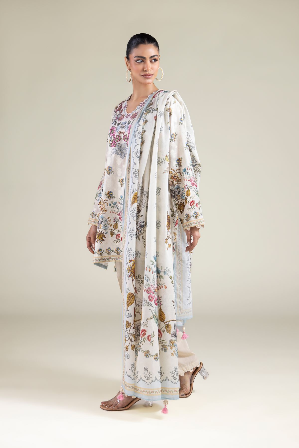 Embroidered Broshia Fabrics 3 Piece - A22-26-214FH1-VG