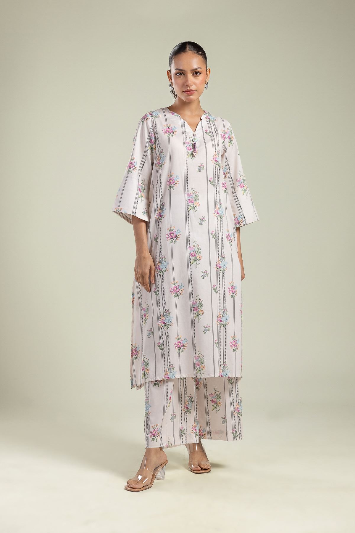 Printed Cambric Floral Cambric Pants - 26-01-1E5-09TB-VG