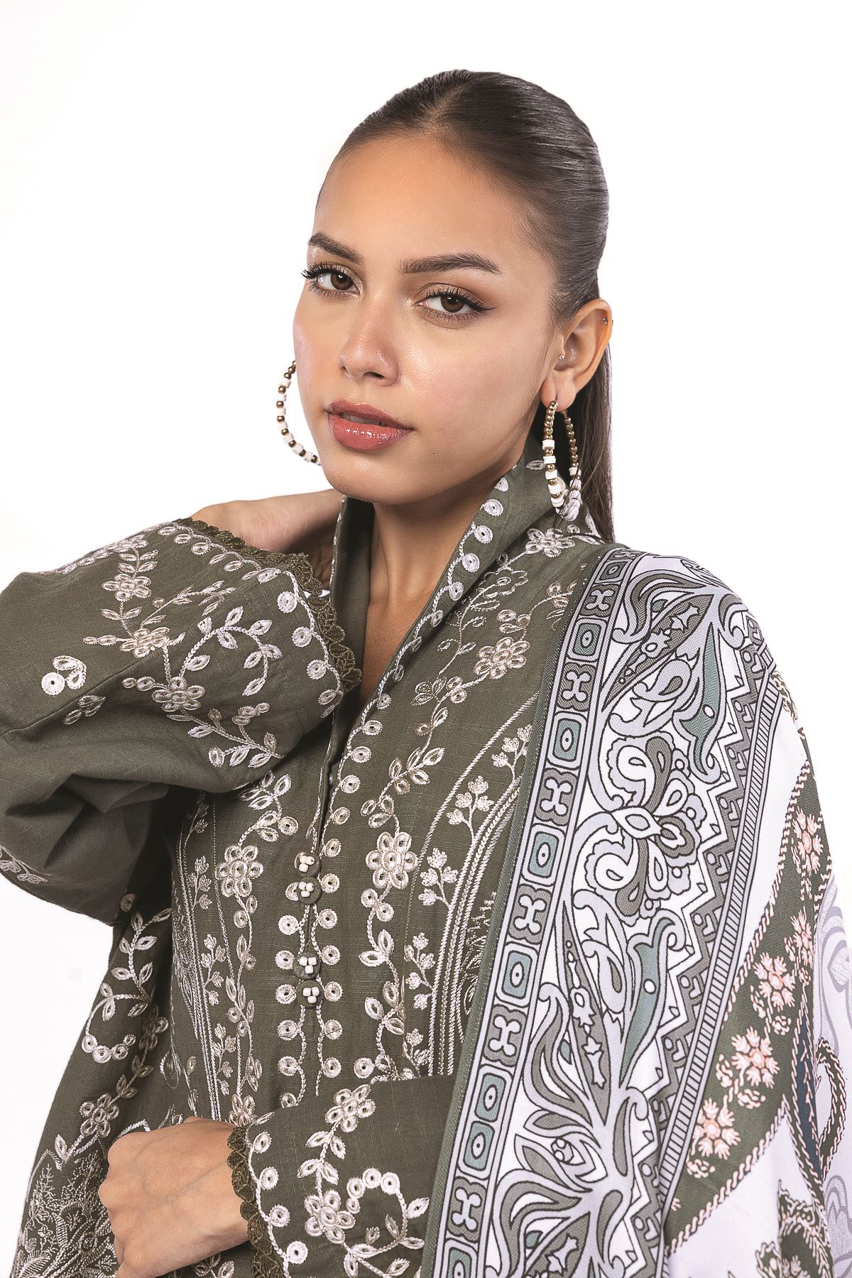Embroidered Khaddar Fabrics 3 Piece - 1001908470
