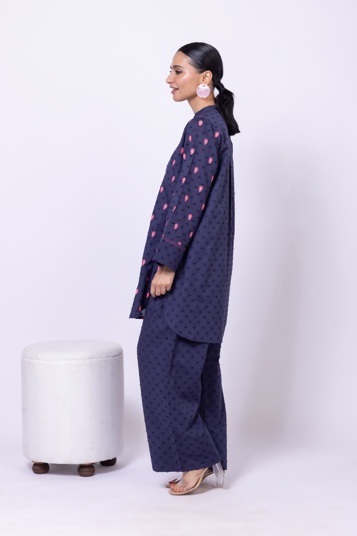 Dyed Broshia Shalwar - 25-W02iB-09TA-VG