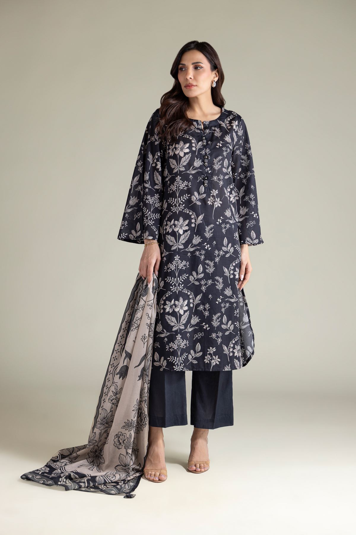 Printed Lawn Lawn Tailored 3-piece - T-A11-26-110FB1-VG