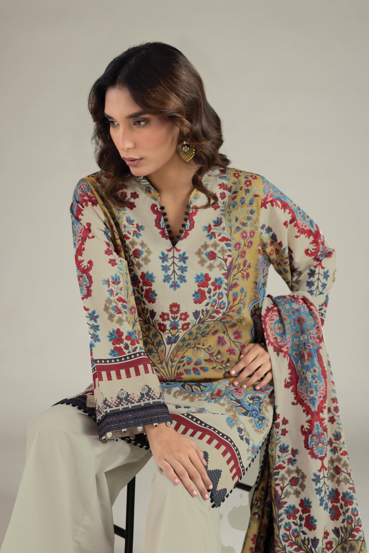 Printed Messuri Tailored 3 Piece - T-A22-26-107FA-VG