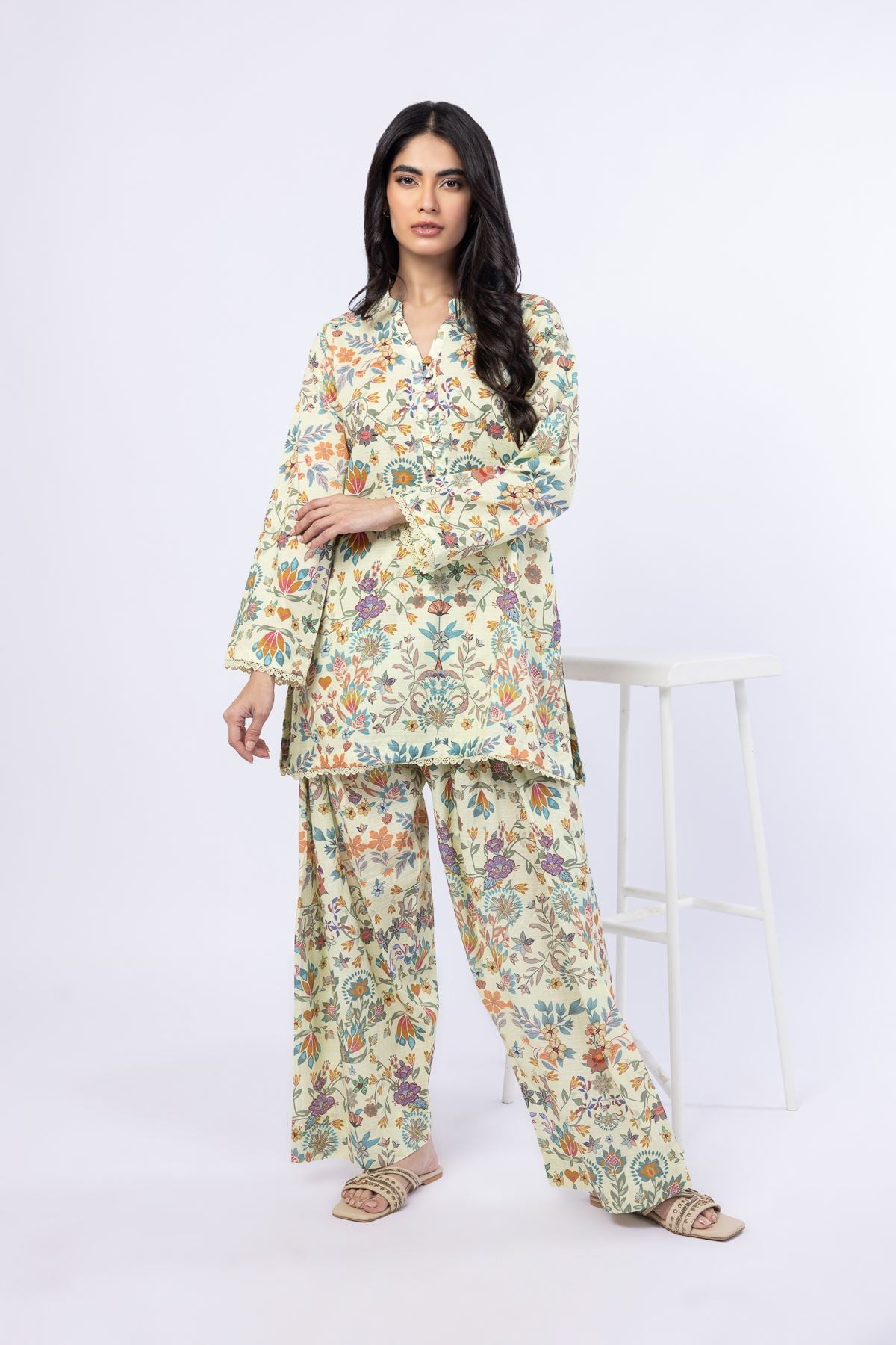Printed Cotton Dobby Shalwar - 25-07-7E5-08BA-VG