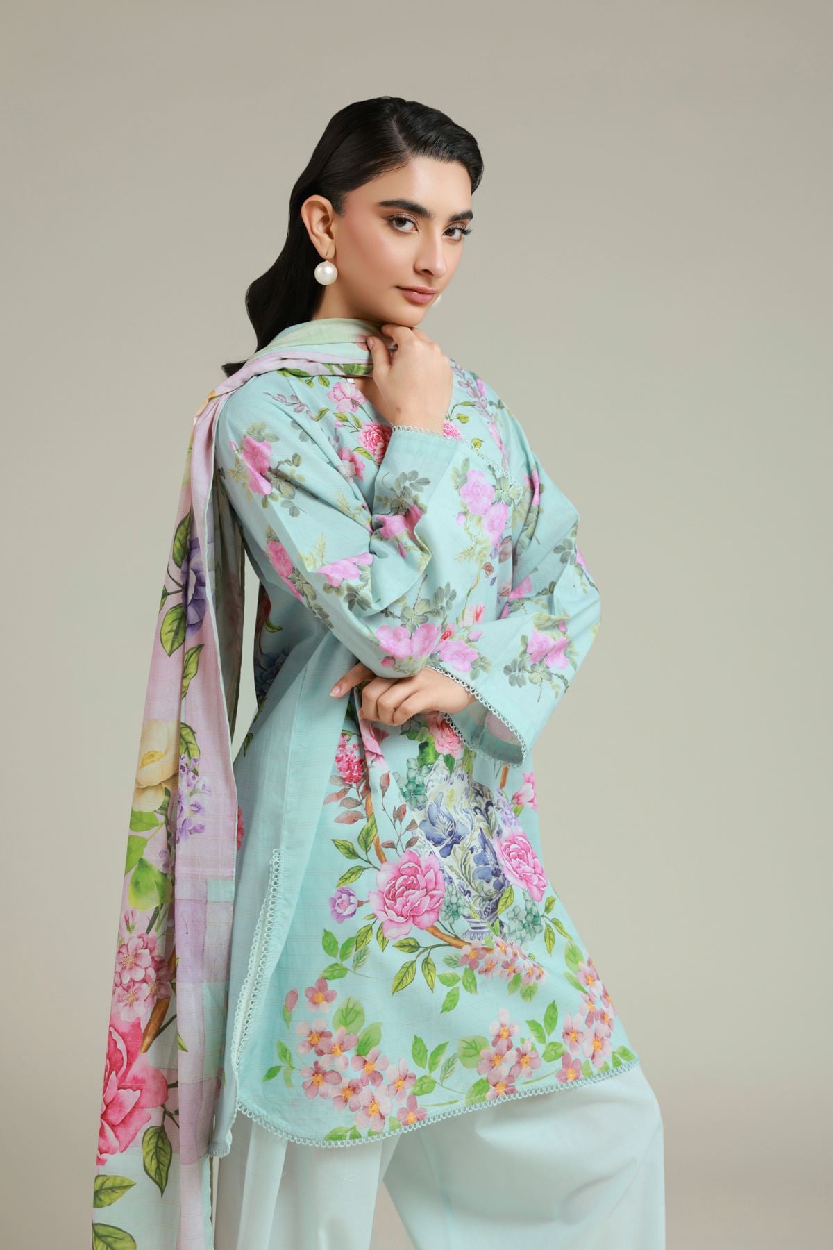 Printed Messuri Tailored 3-Piece Set - T-A22-26-107FA-VG