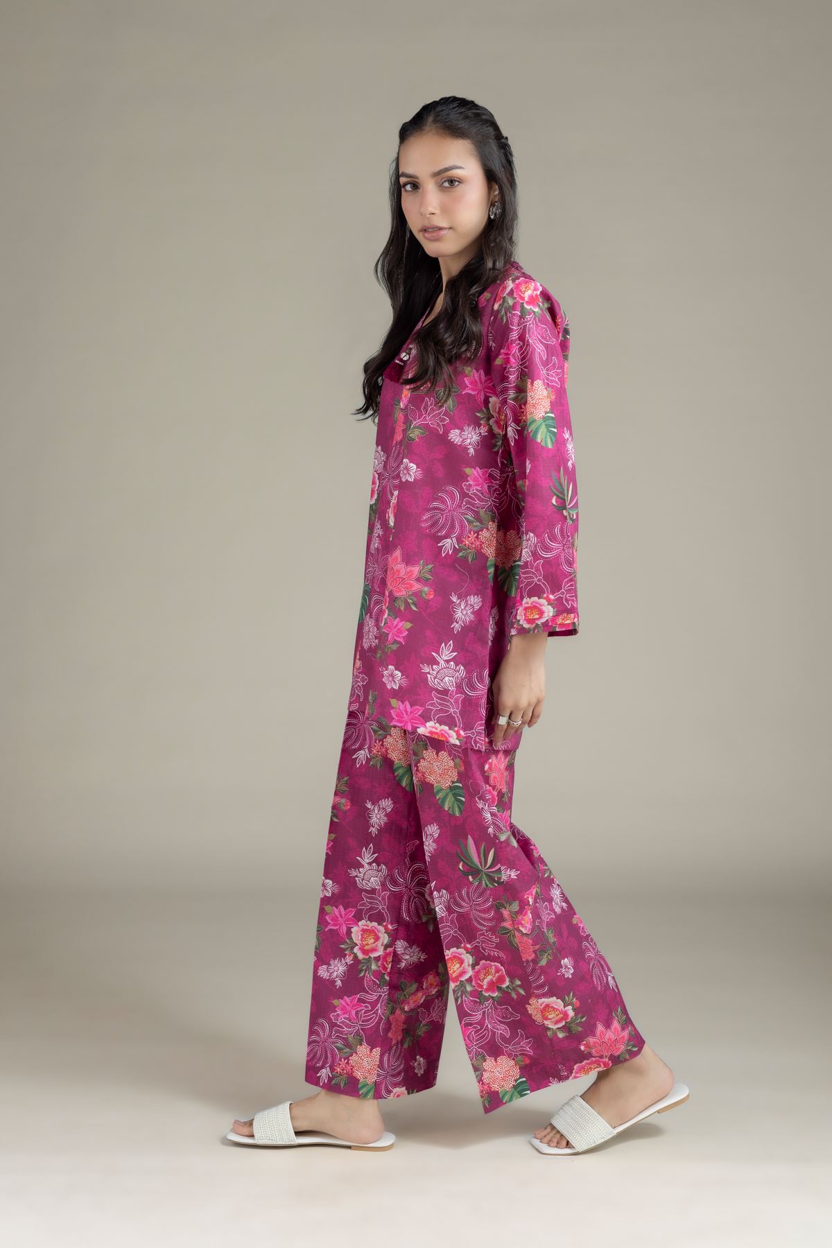 Printed Cotton Dobby Kurta - 25-10-12E12-07TA-VG
