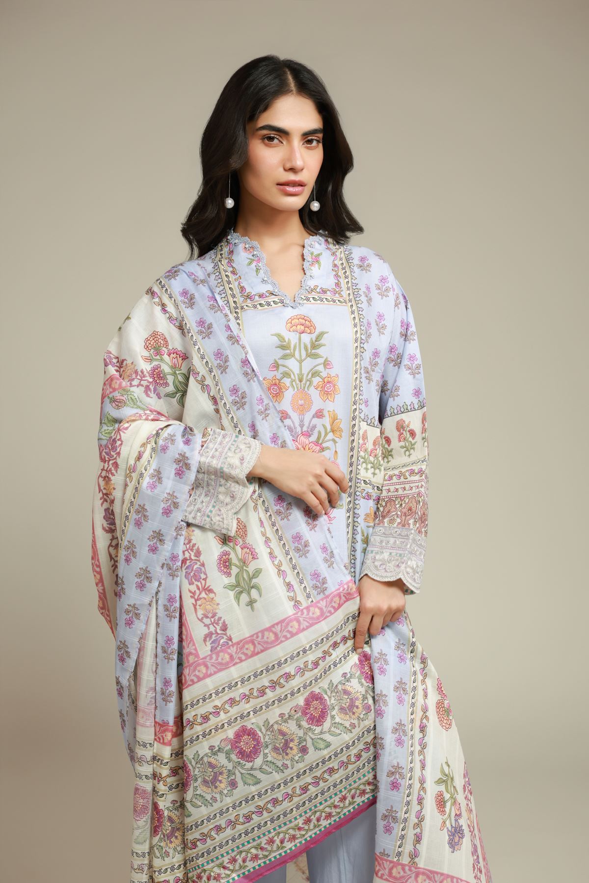 Embroidered Textured Lawn Lawn Tailored 3-Piece - T-A22-26-123FE1-VG
