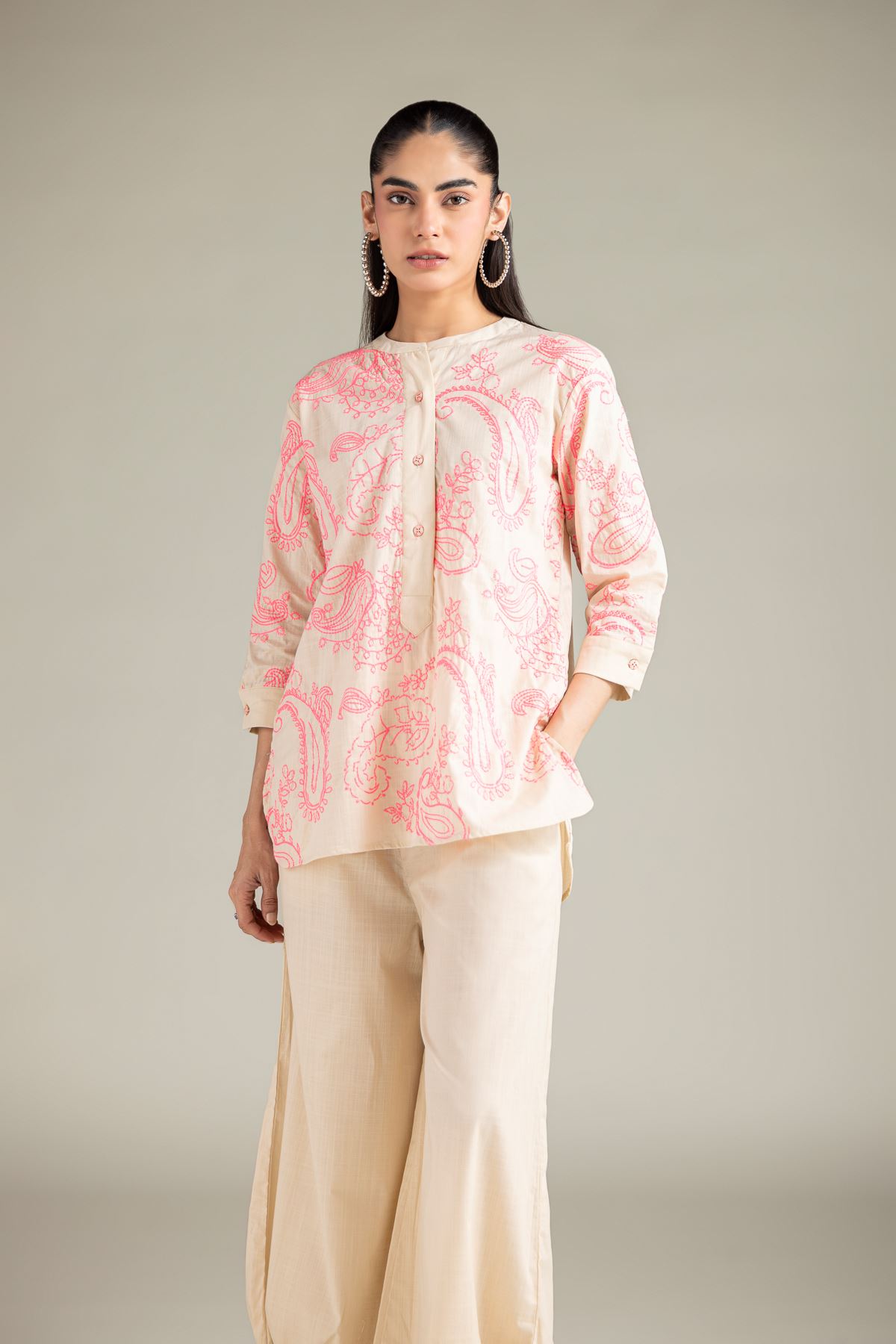 Textured Cotton Shirt - 6-26-101-A-F-VG