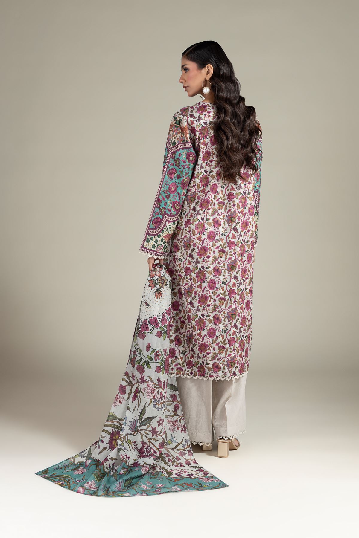 Printed Broshia Fabrics 3 Piece - A22-26-101FJ-VG