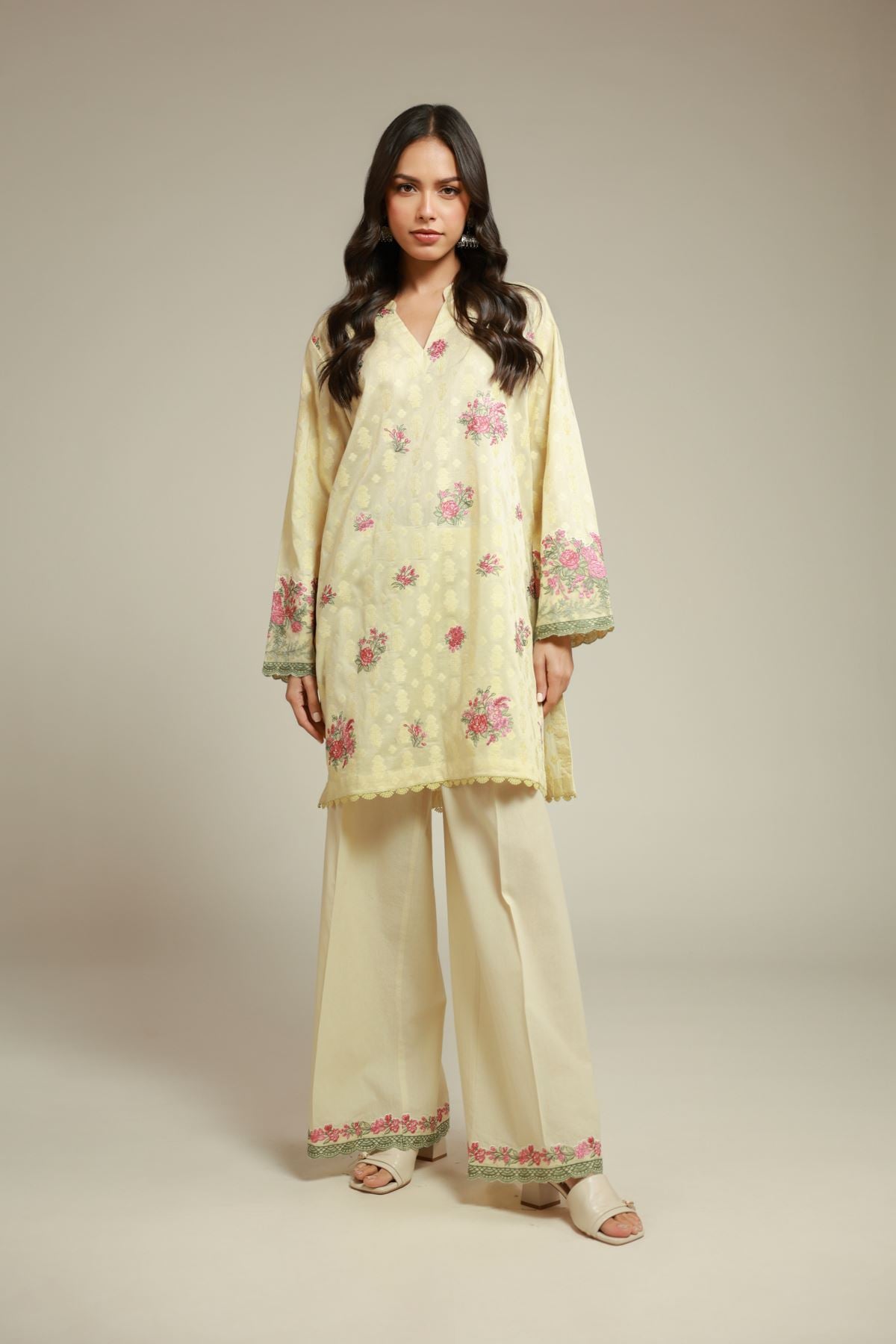 Embroidered Broshia Fabrics 2 Piece - A22-26-121FG1-VG