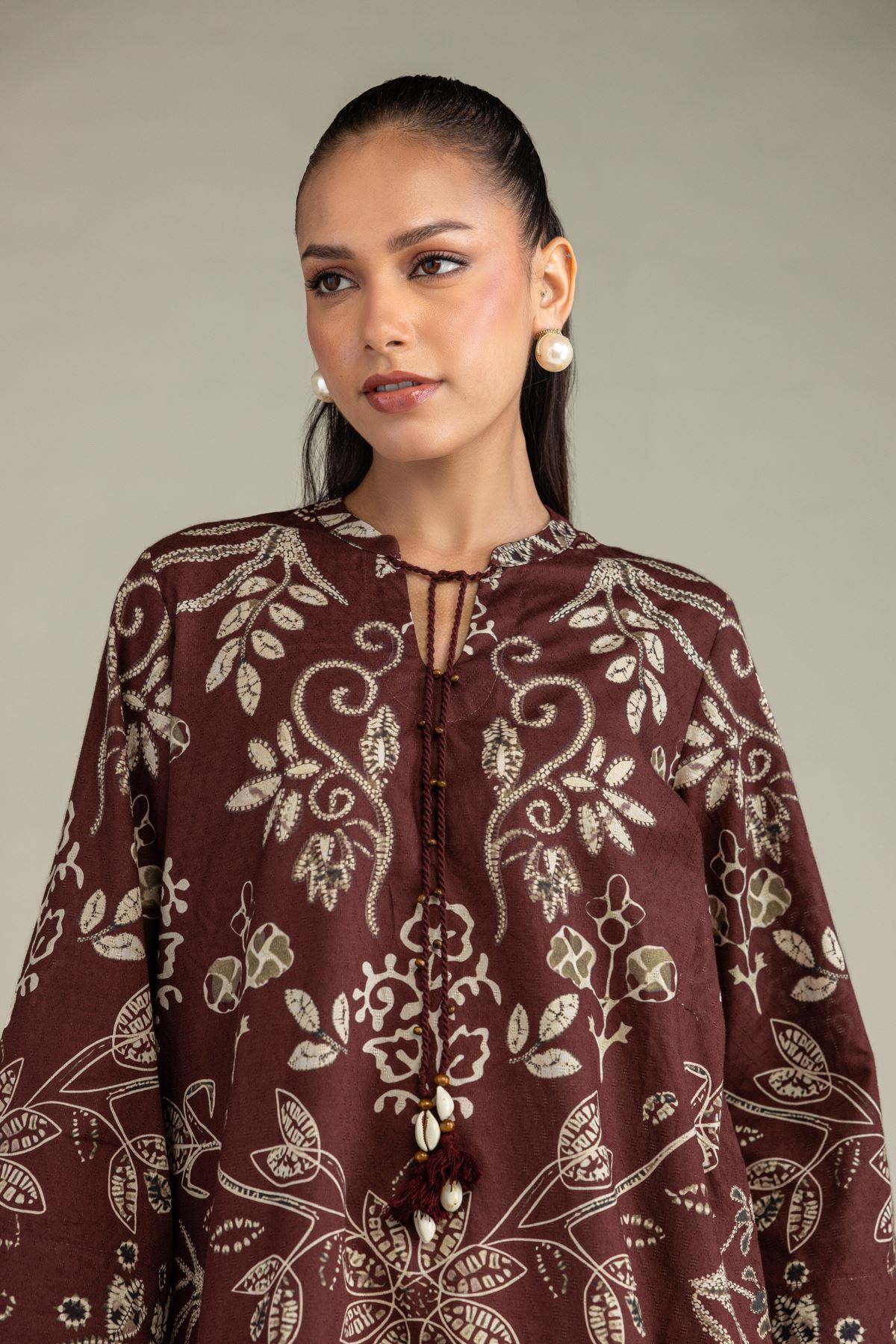 Printed Cotton Dobby Floral Cotton Kurta - 1-26-250-B-H1-VG