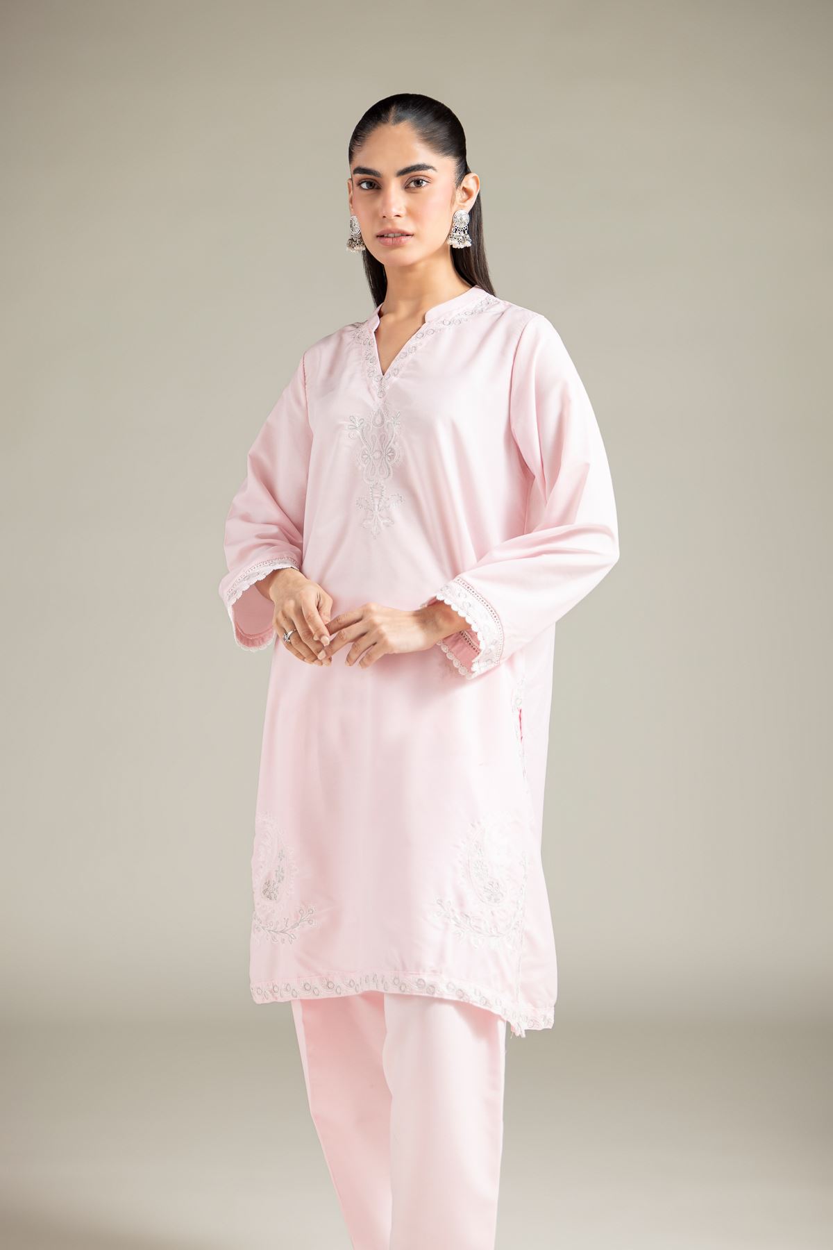 Embroidered Blended Cambric Kurta - 1-26-125-A-D-VG