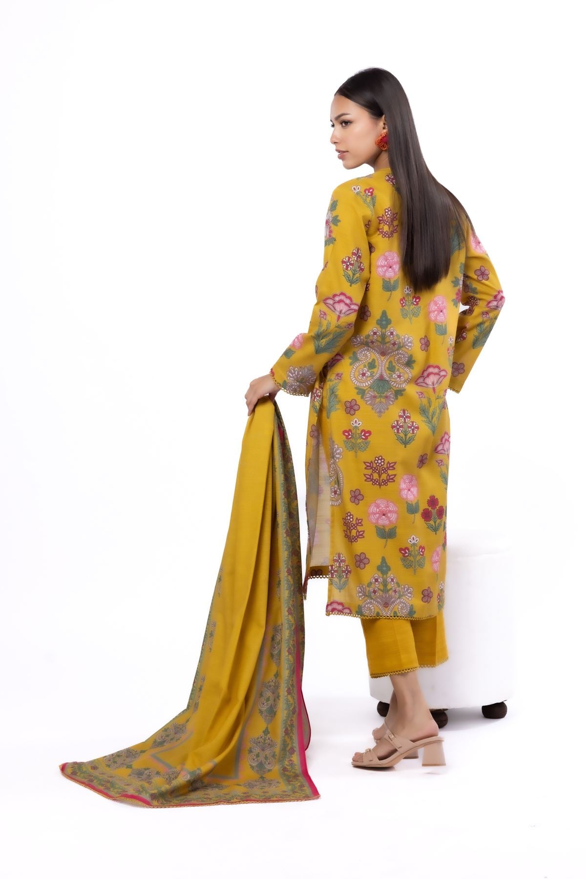 Printed Khaddar Fabrics 3 Piece - MT23A-VG