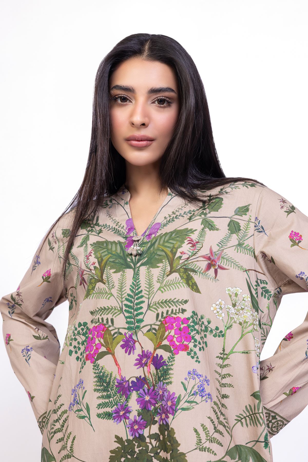 Printed Cotton Viscose Kurta - 25-10-11E8-11TB-VG