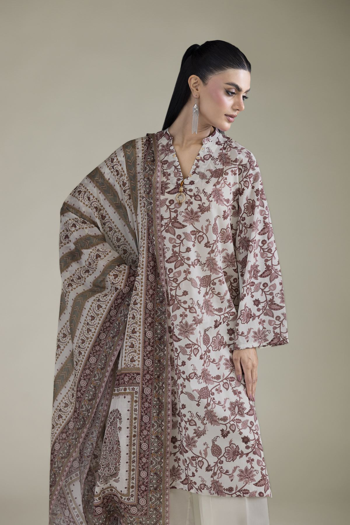 Printed Lawn Lawn Tailored 3-Piece - 1-26-102-A-F-VG