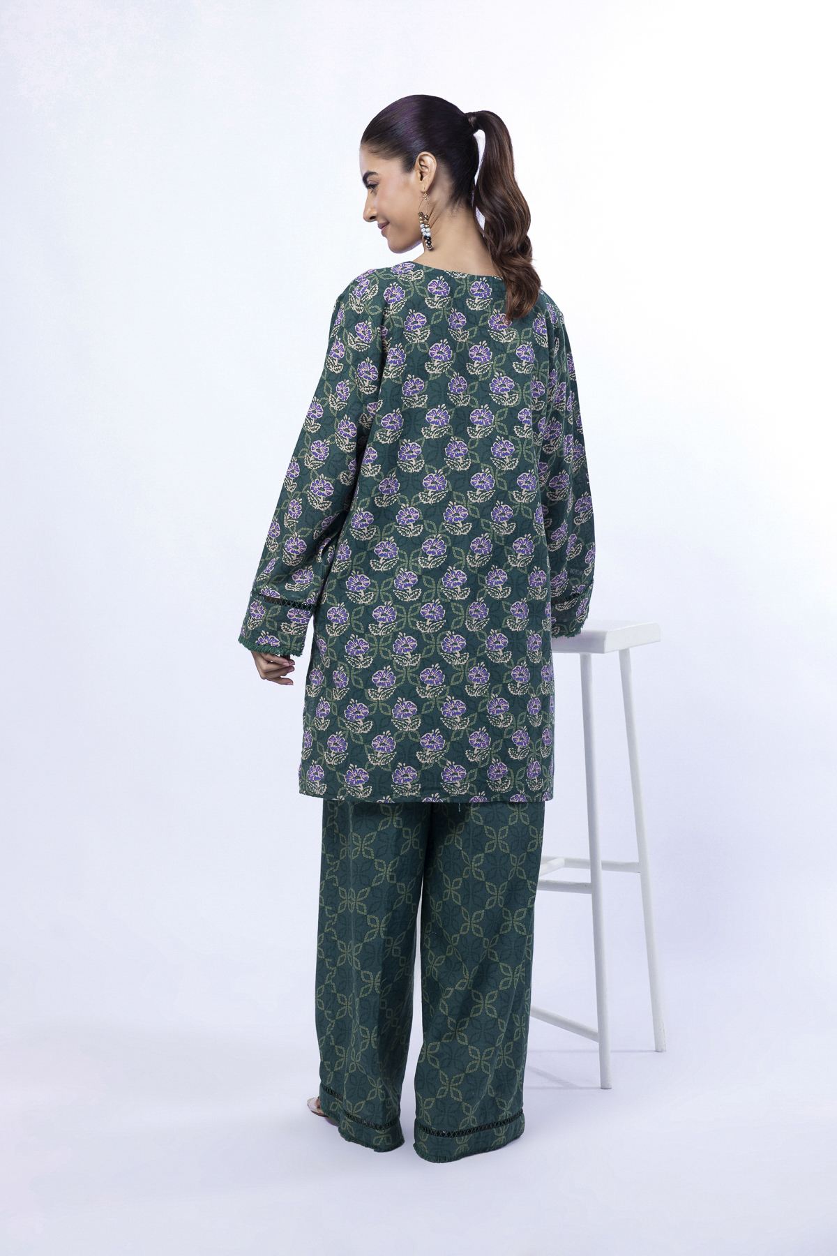 Printed Khaddar Tailored 2 Piece | Top and Bottom - KN31AST-VG